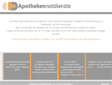 Tablet Screenshot of notdienst-portal.de